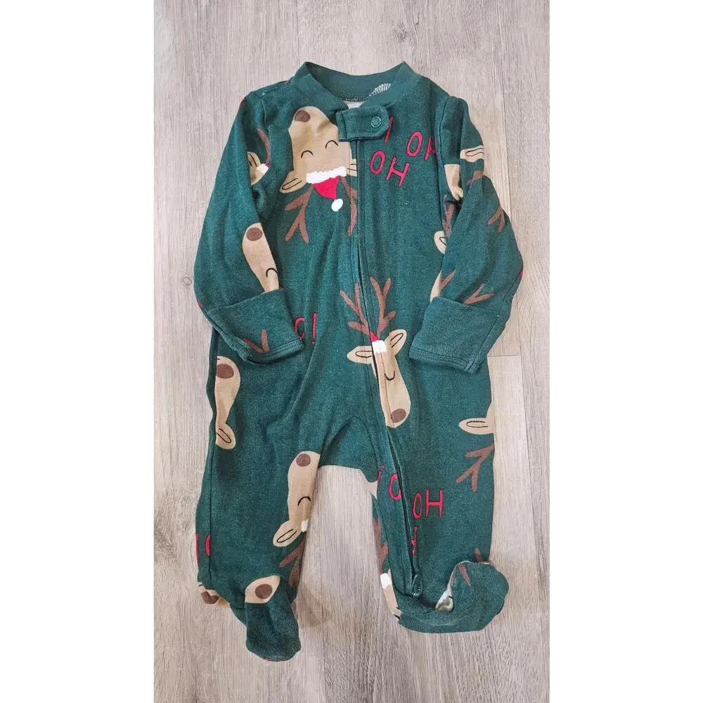 Carter's 3 Month Old Baby Clothes Pack of Three Onesies Christmas Bundle